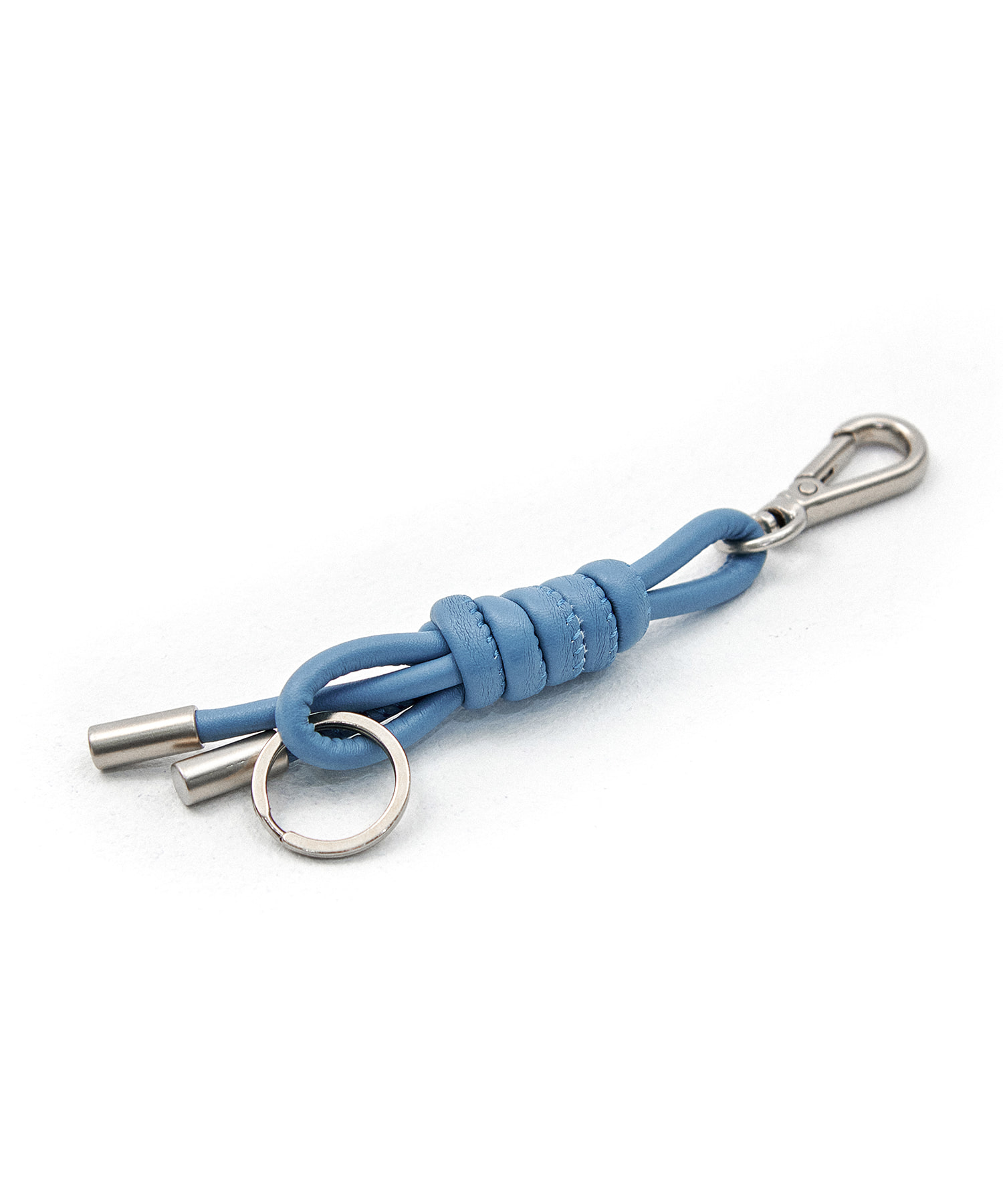 Leather key ring BLUE
