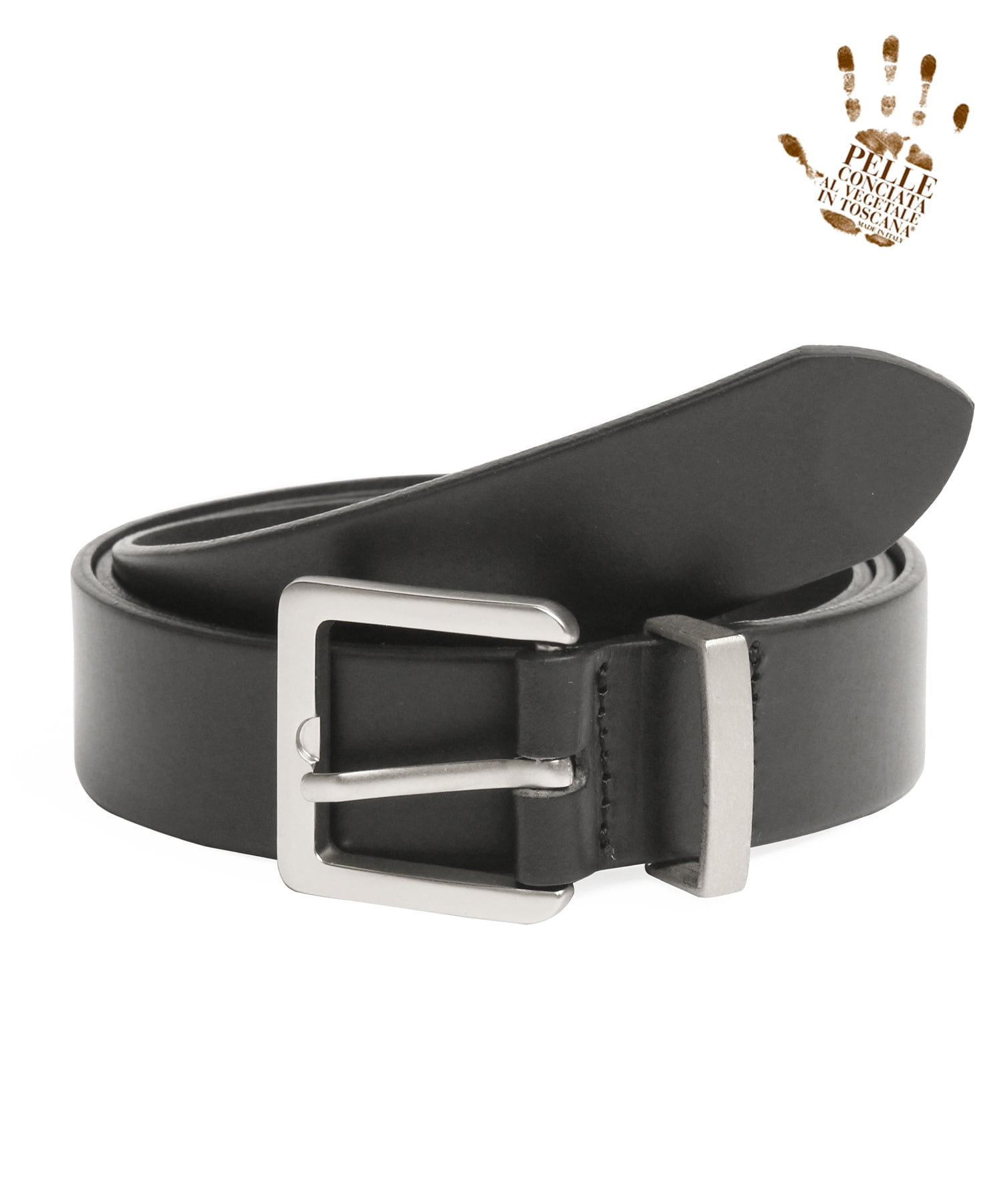 Simple Frame Hard Leather Belt