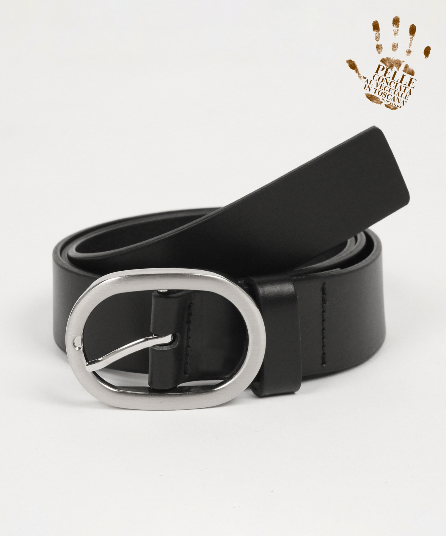 [천연소가죽]Oval hard leather belt