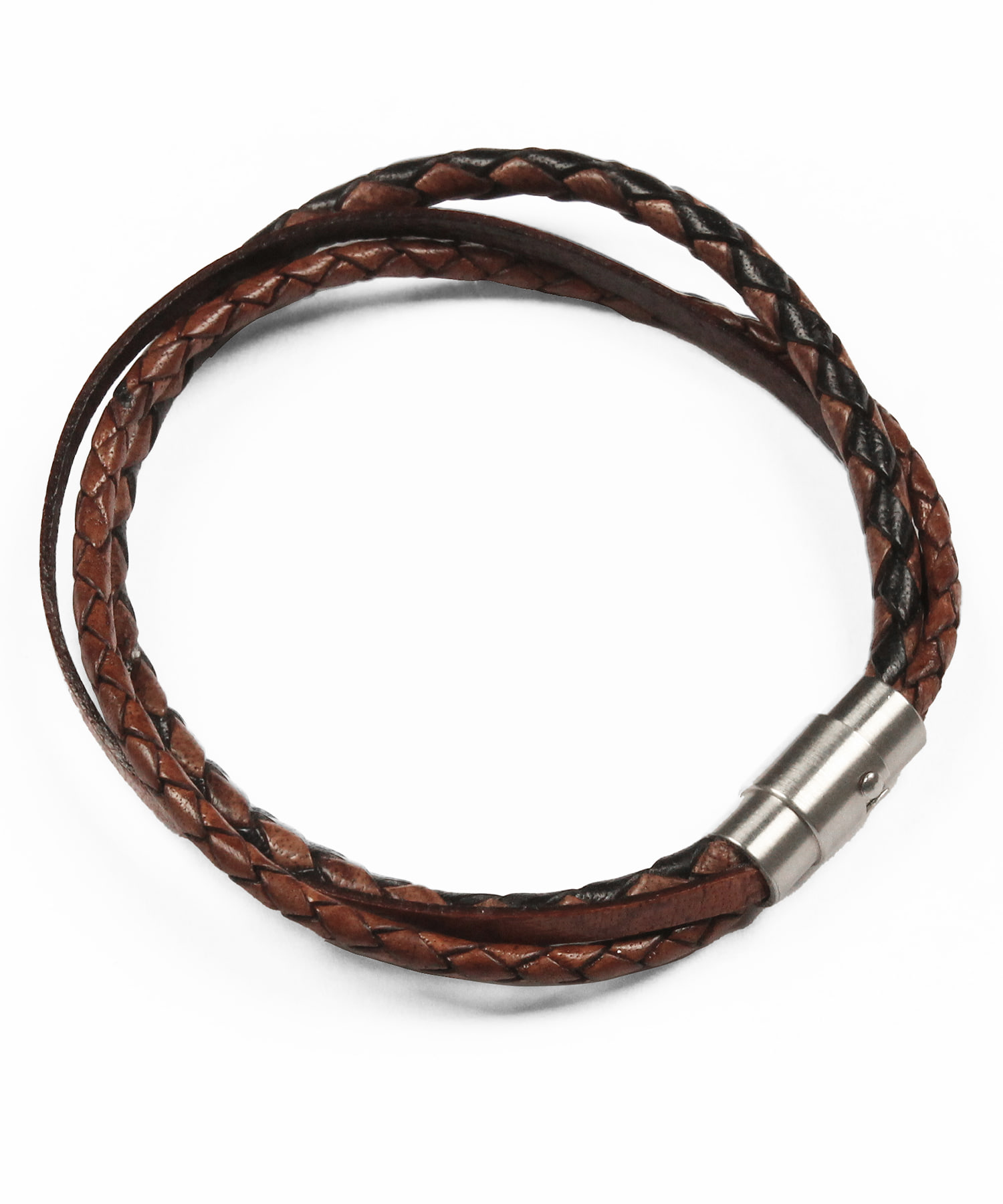 [천연소가죽]Minimal layered leather bracelet BROWN