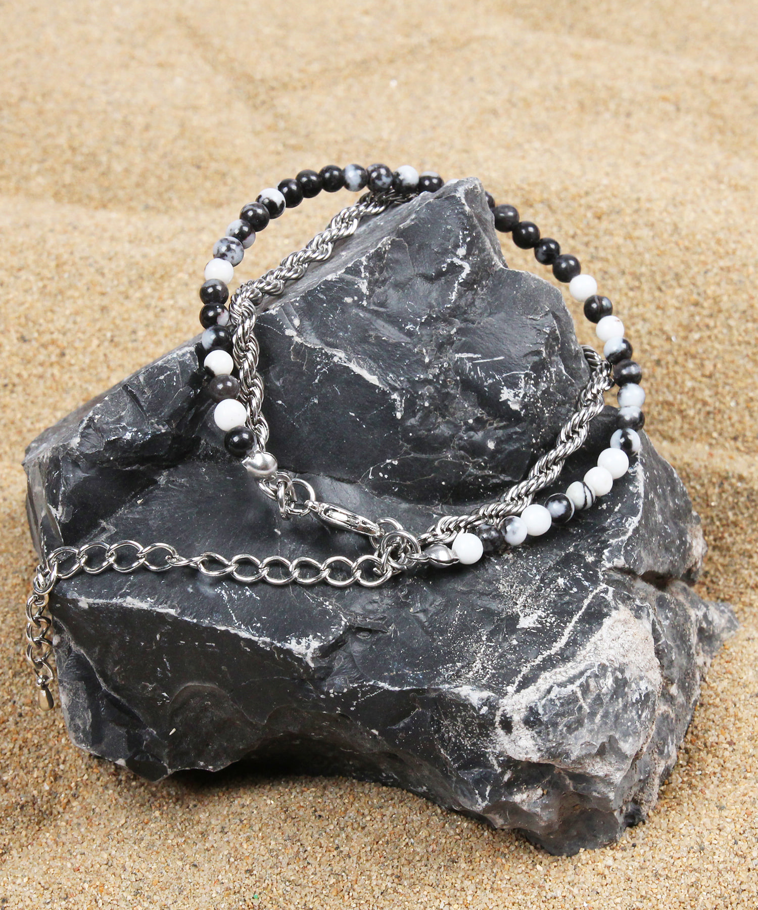 [4/22 예약발송] Agate Stone Layered Bracelet