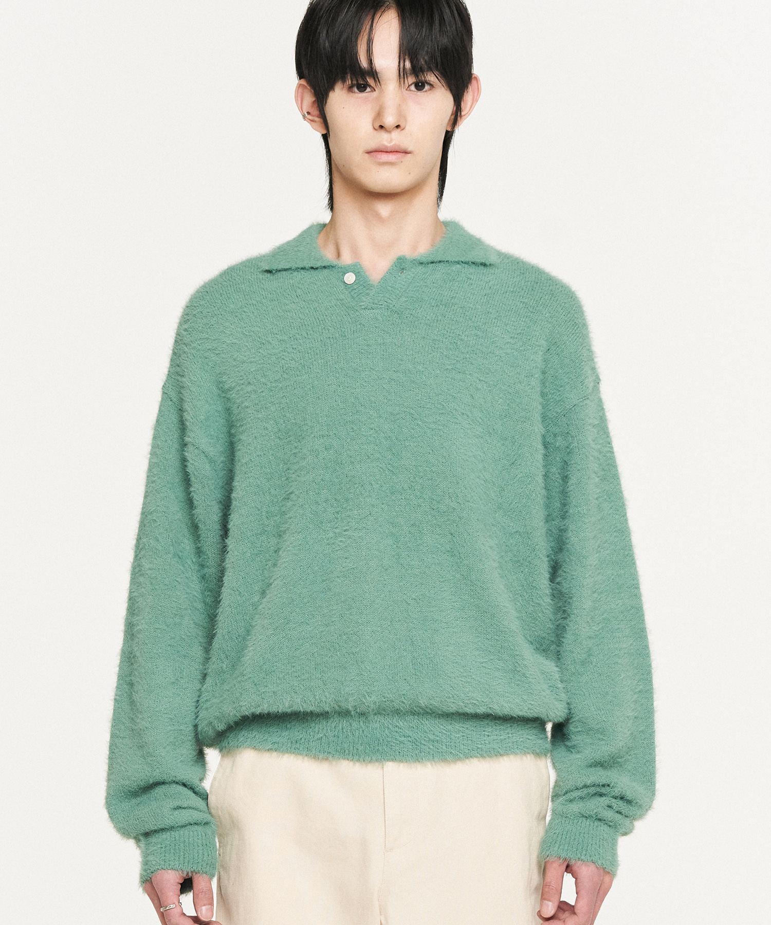 Nomad Hairy Collar Knit MINT (S/S VER.)