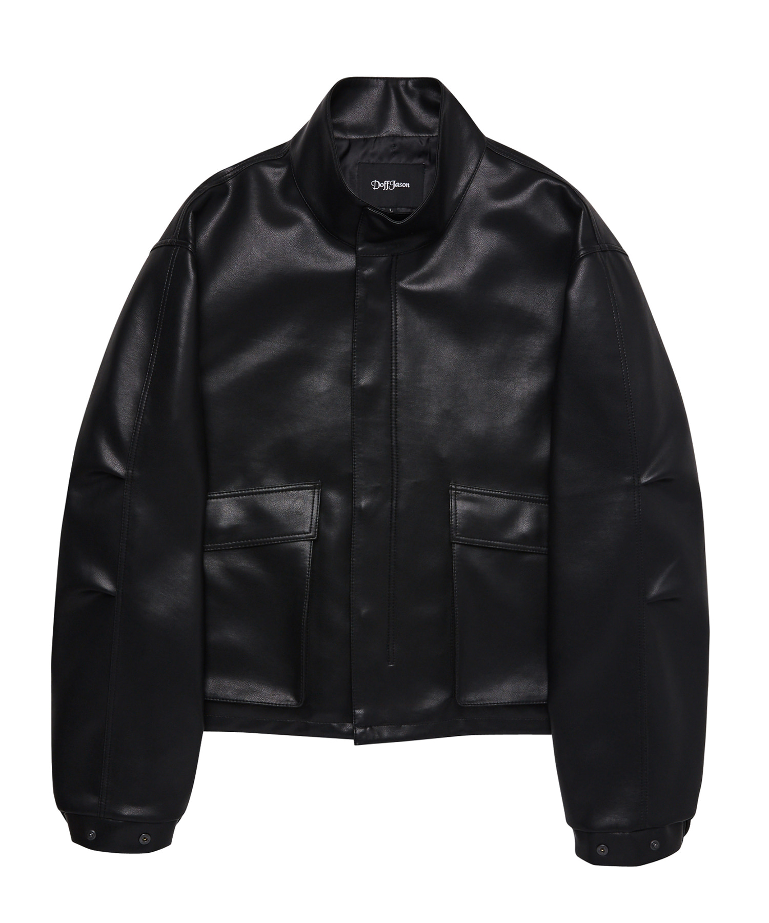 Overfit vegan Leather blouson jacket