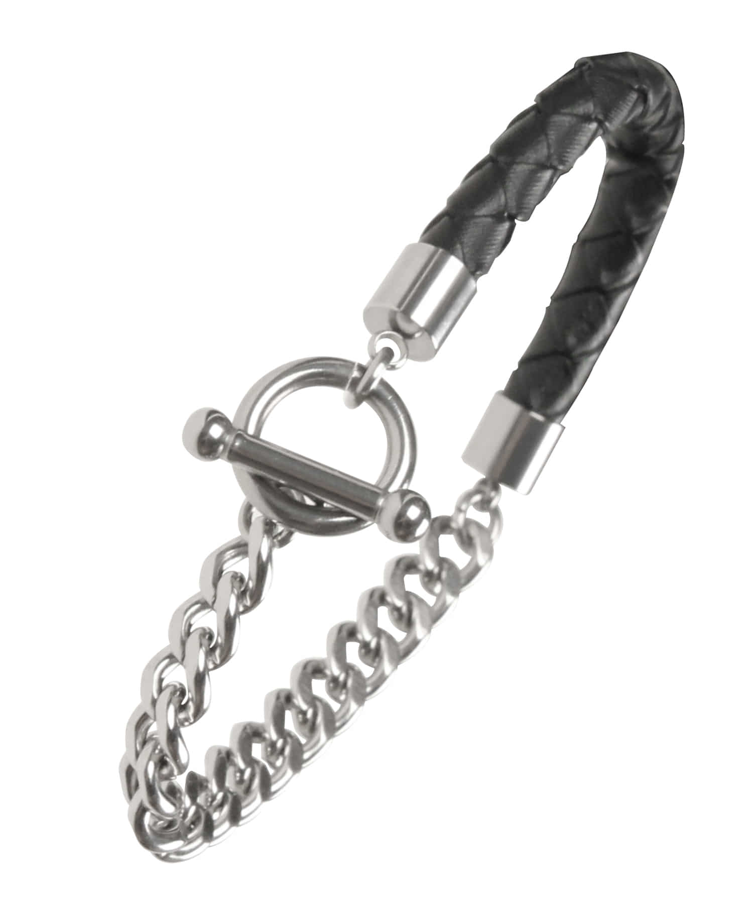 [천연소가죽]Cowhide Chain Rope Lether Bracelet BLACK